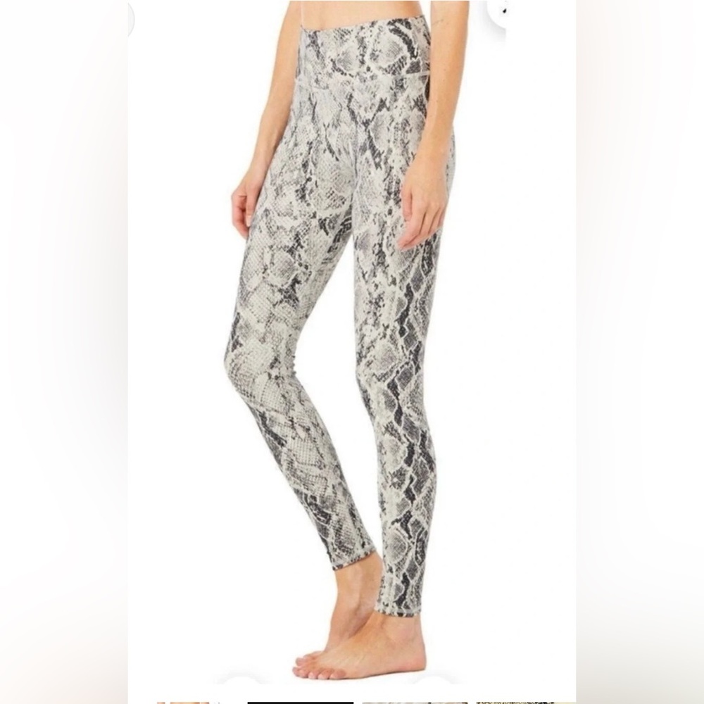 ALO Yoga High-Waist Vapor Snakeskin Leggings- Size Small